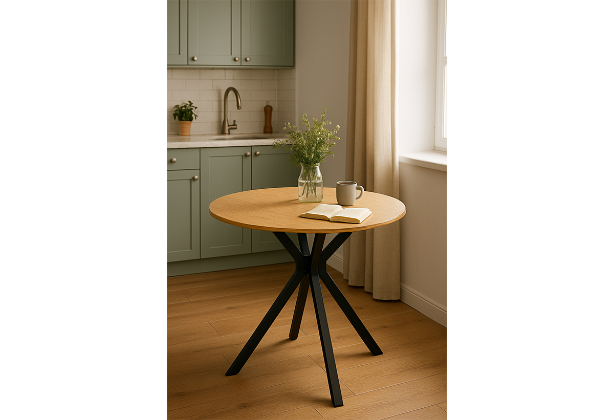 Απεικονίζεται το τραπέζι σε κουζίνα.